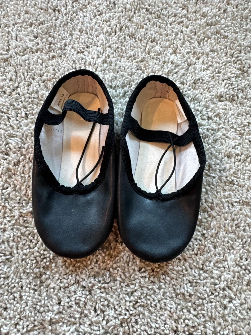 Girls Ballet Shoes Bundle Size 10 Pink Black Dance Slippers Flats 2 pair
